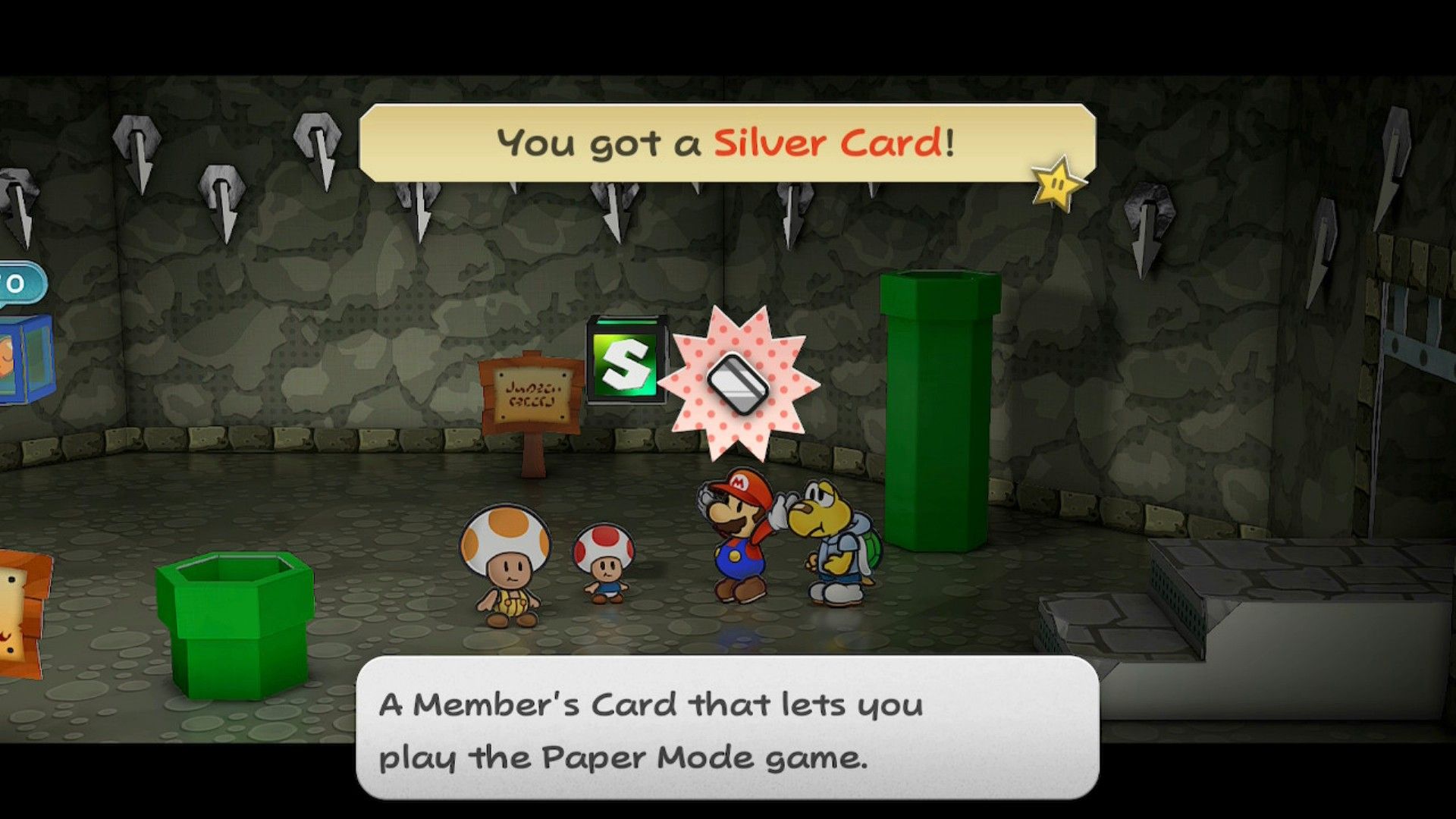 Paper Mario: The Thousand-Year Door - Pit of 100 Trials, Pine T. Jr. Silver Card