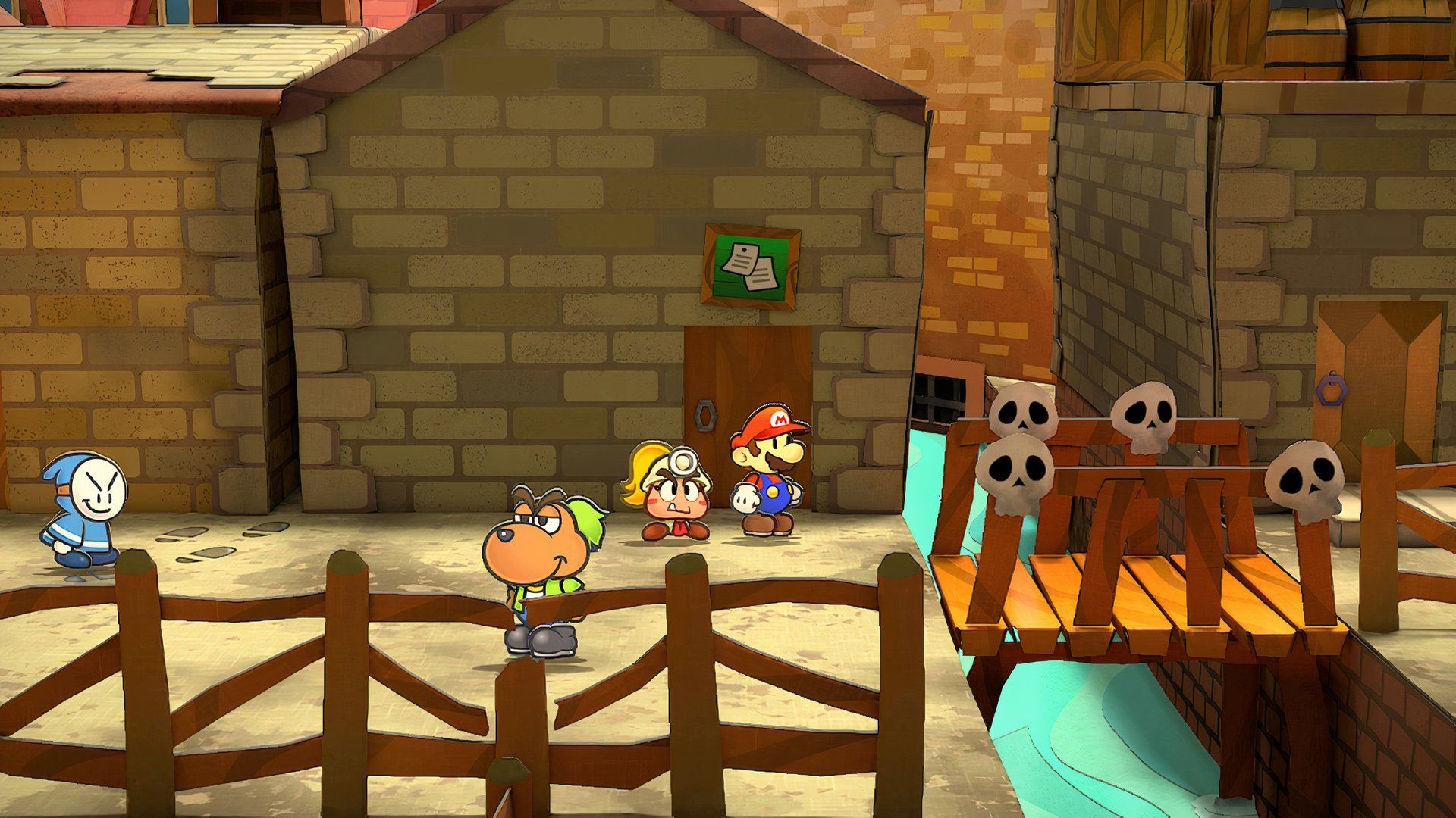 Paper Mario: The Thousand-Year Door - Mario Outside the Trouble Center