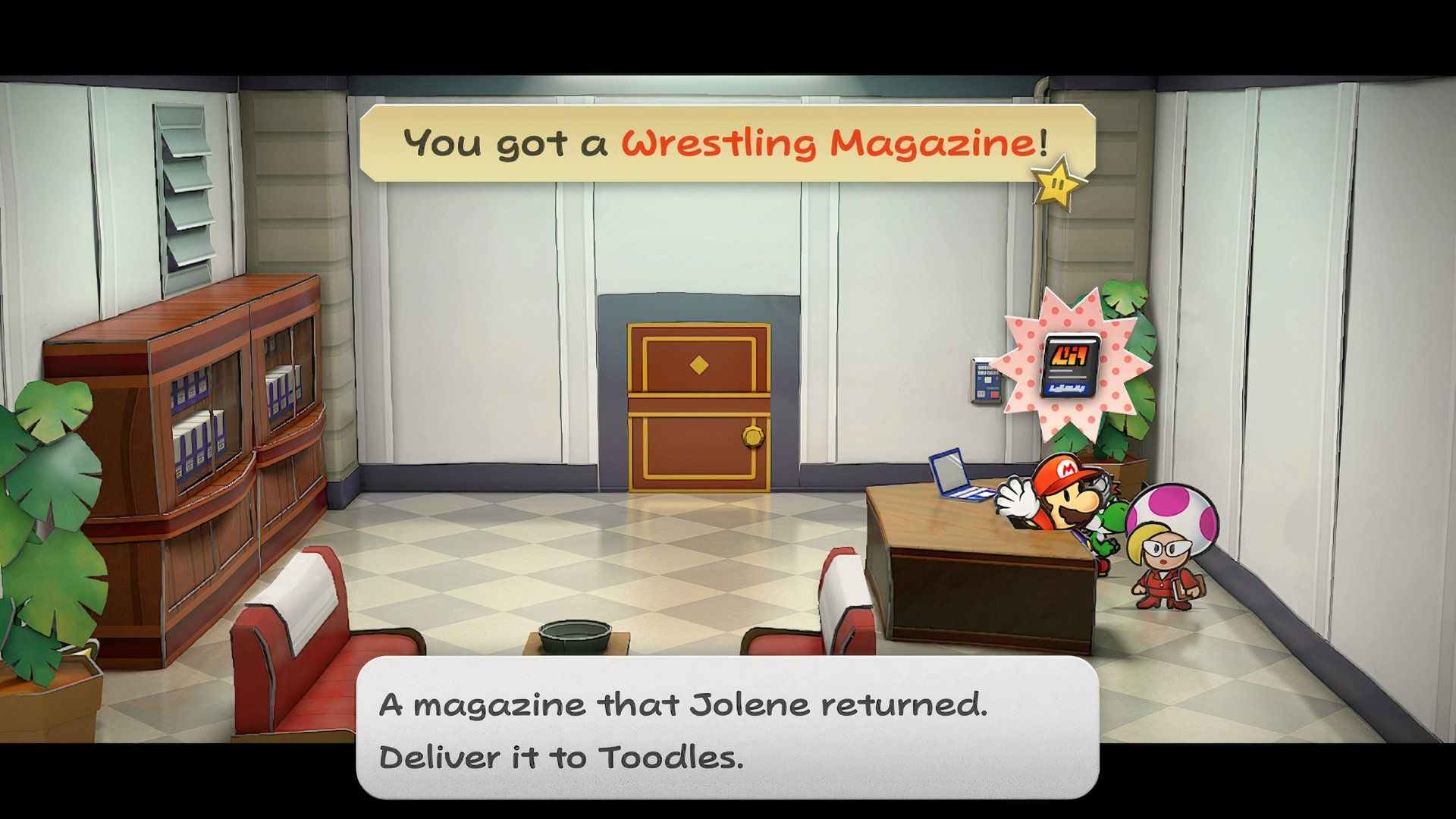 Paper Mario: The Thousand-Year Door - Trouble Center Toodles' Magazine with Jolene