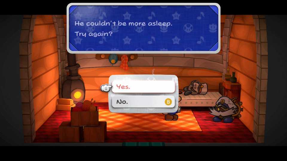 Paper Mario: The Thousand-Year Door - General White's House in Fahr Outpost, Wake Him Up