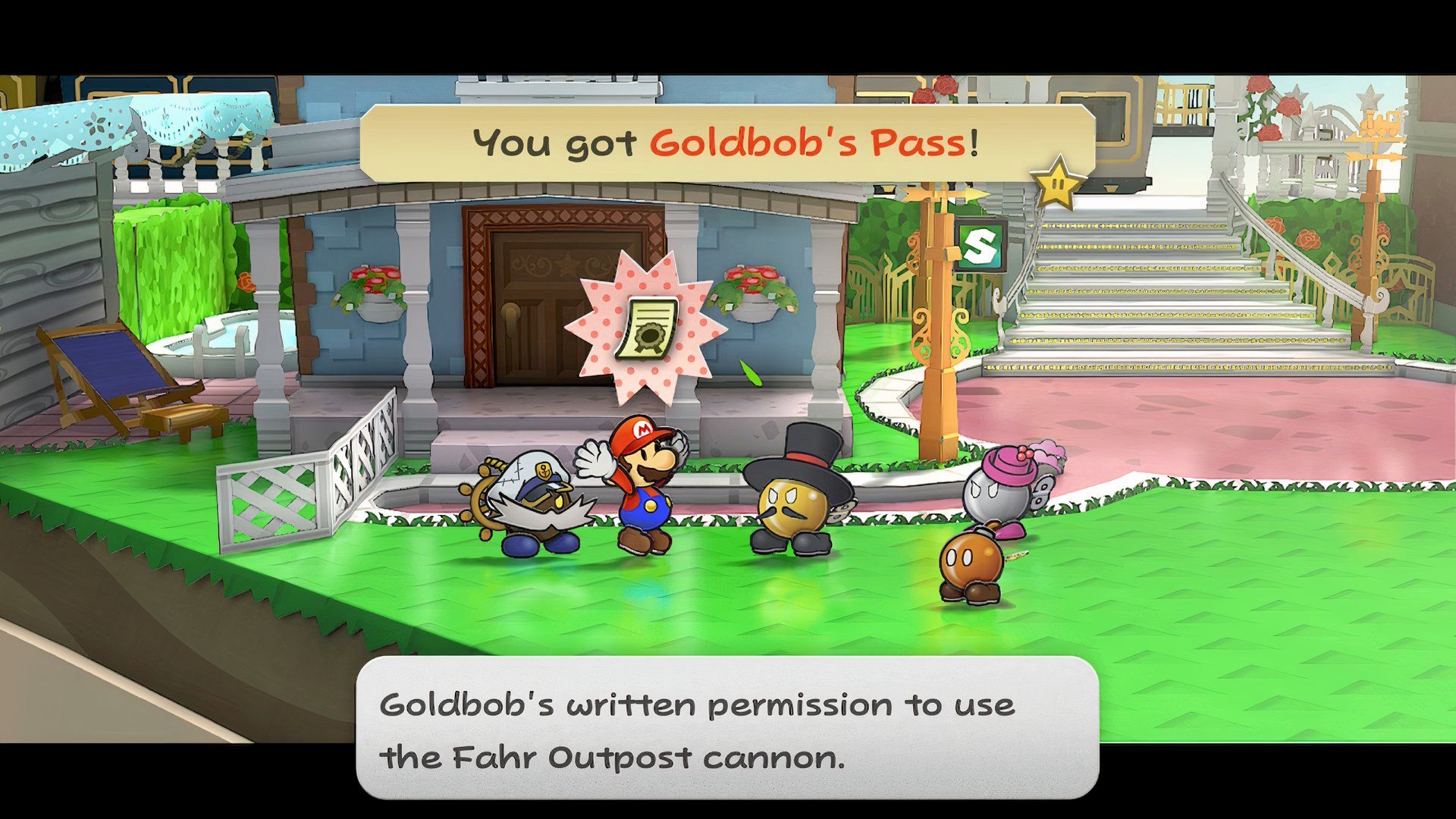 Paper Mario: The Thousand-Year Door - Goldbob's Pass for Fahr Outpost Cannon