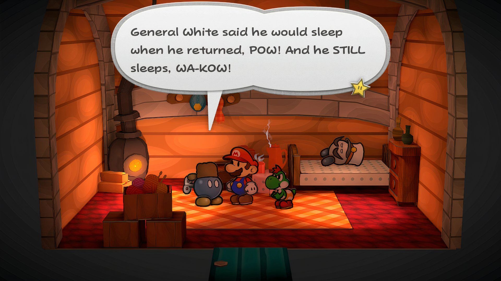 Paper Mario: The Thousand-Year Door - Goldbob's Trouble Center Delivery to General White, Fahr Outpost