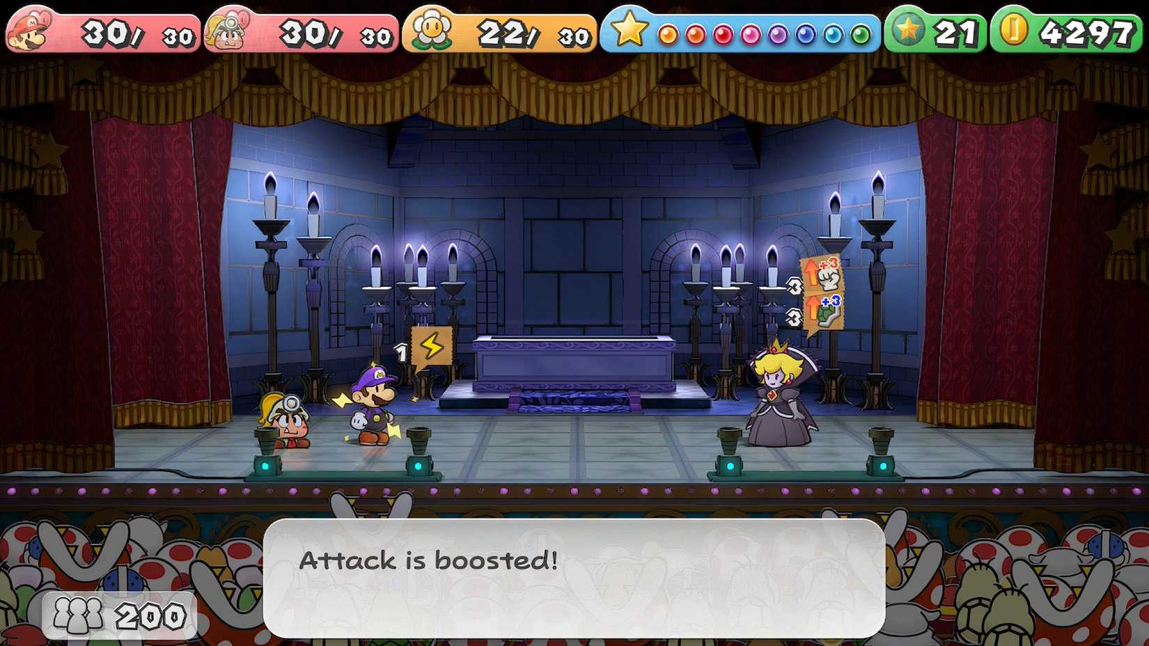 Paper Mario: The Thousand-Year Door - Shadow Queen Battle, Stat Boost