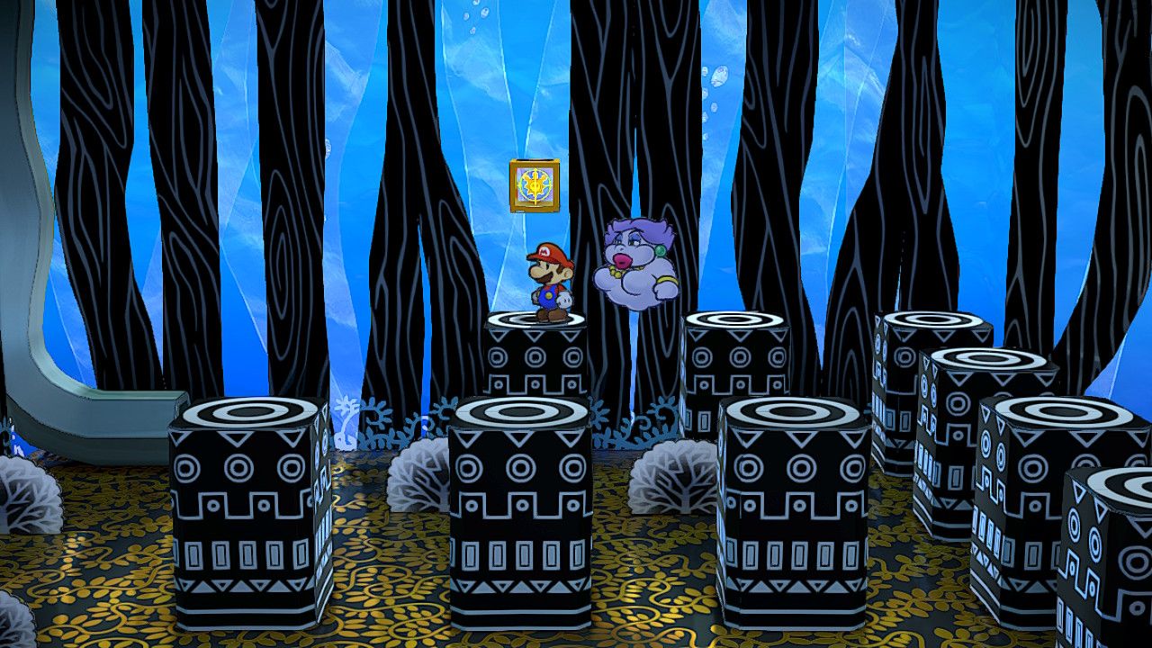 Image of the shine sprite found in the totem room in Paper Mario TTYD