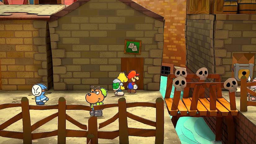 Image of the building with the trouble center in Paper Mario The Thousand Year Door