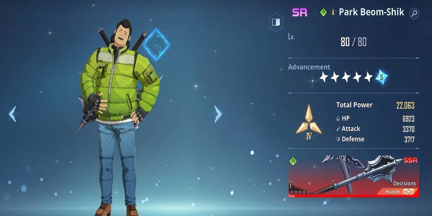 Park Beom-Shik rubbing his belly smiling