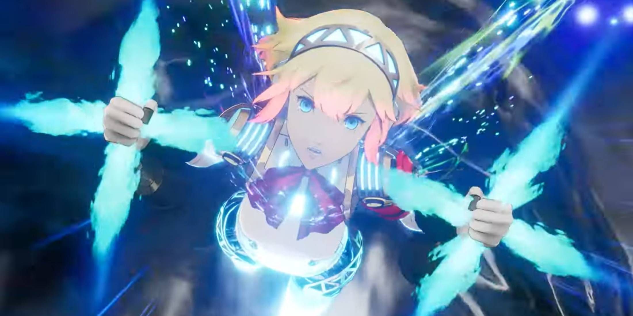 Aigis unleashing a special attack in Persona 3 Reload