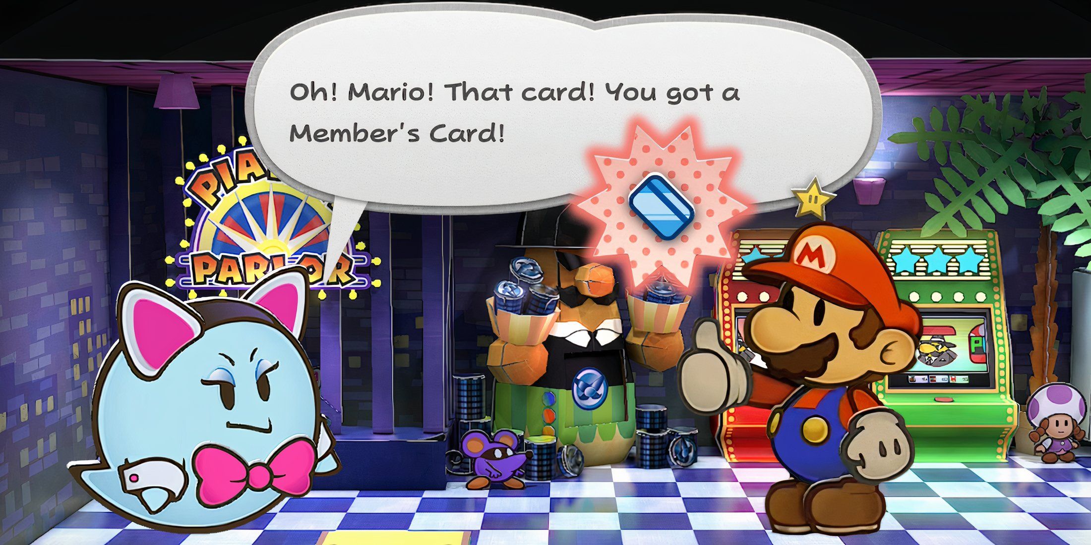 Paper Mario: The Thousand-Year Door - Pianta Parlor Member's Card