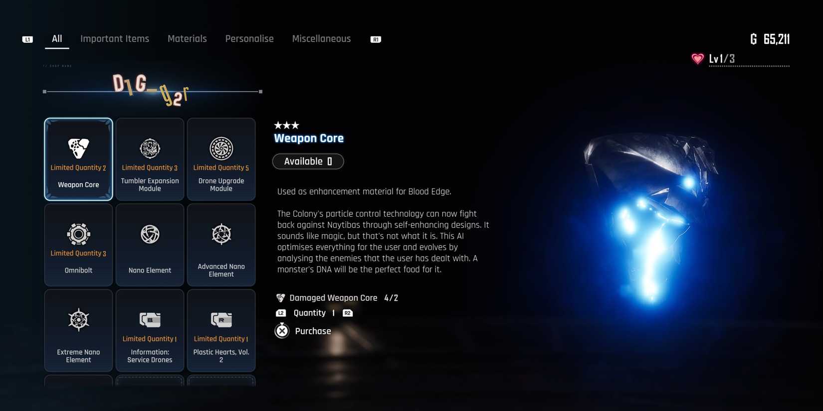 Stellar Blade: What To Do With Damaged Weapon Cores