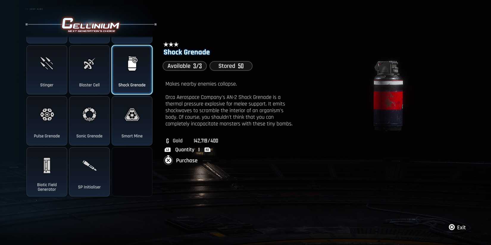 Stellar Blade: Shock Grenades