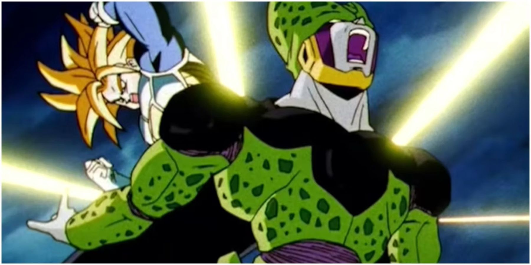 Future Trunks fighting Perfect Cell Dragon Ball Z