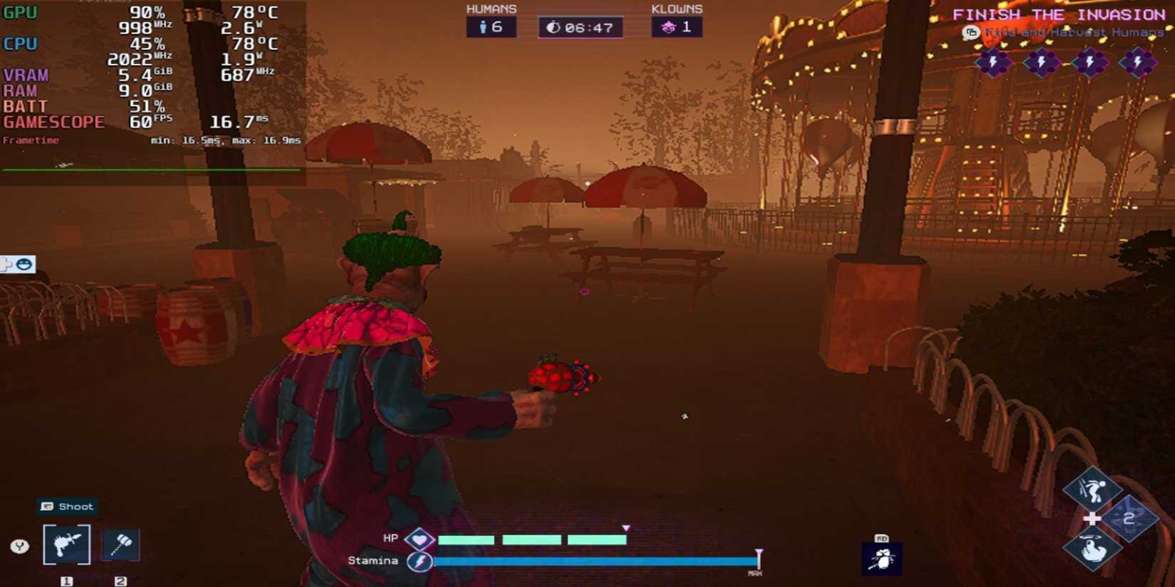 Playing Killer Klowns From Outer Space on Steam Deck-1