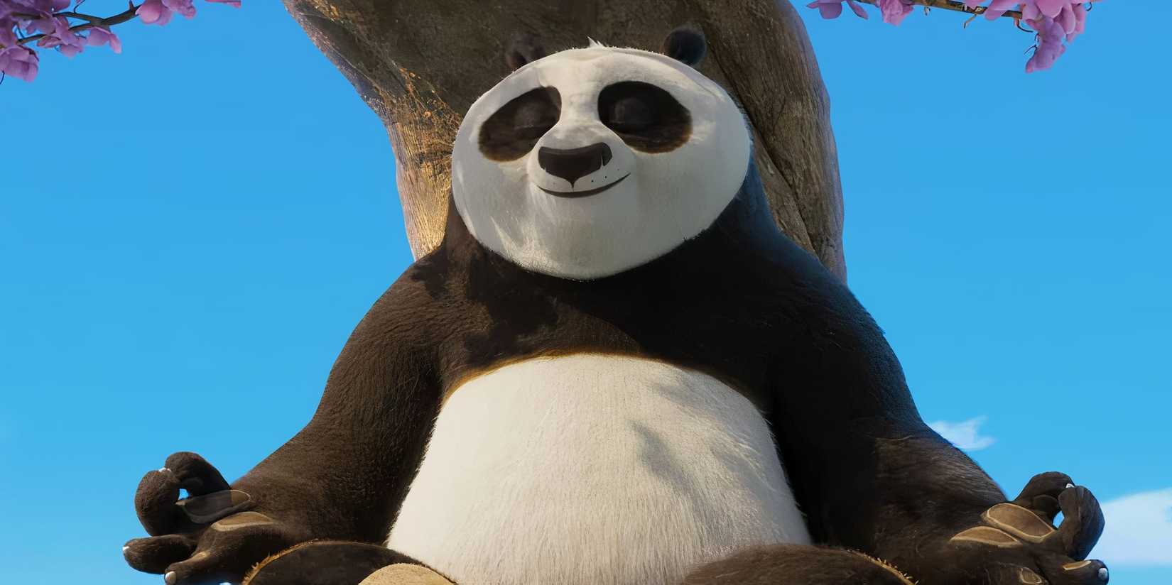 Po meditating under a tree