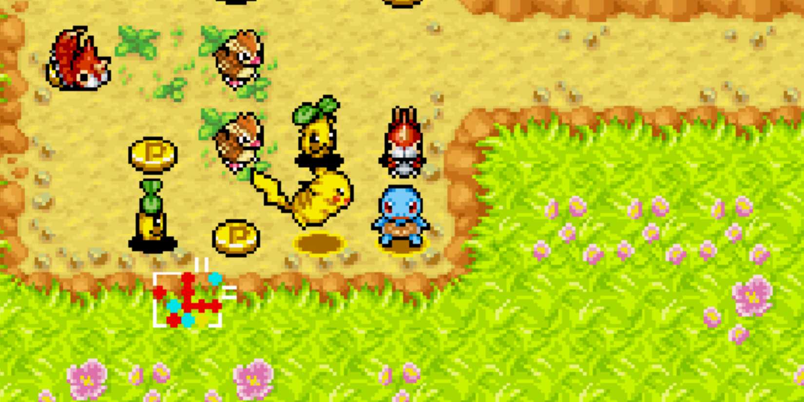 pokemon mystery dungeon red rescue squirtel and pikachu surrounded