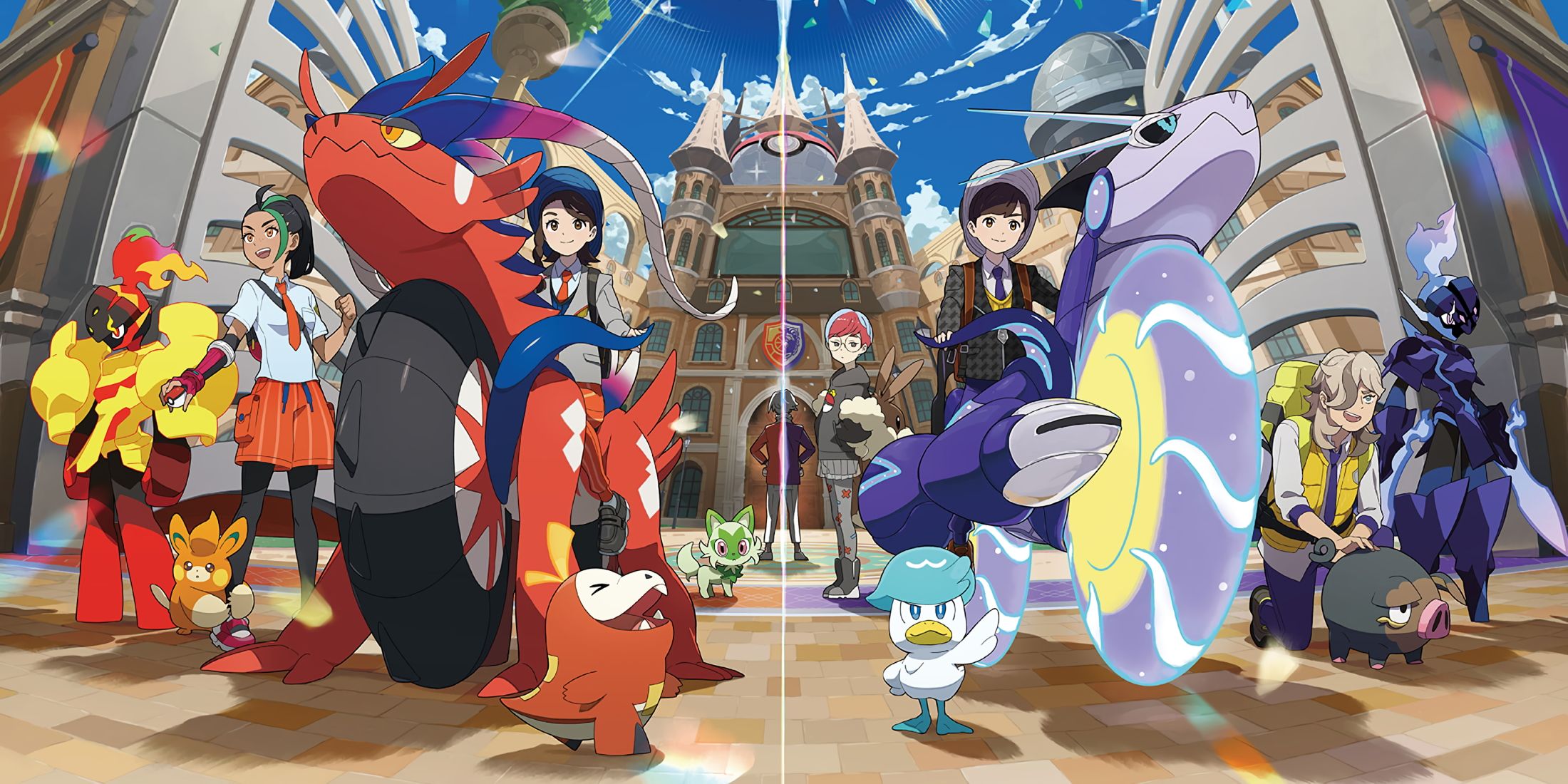 A key promotional visual for Pokemon Scarlet and Violet