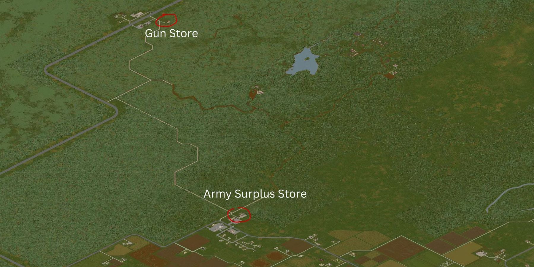 Project Zomboid Doe Valley Gun Locations (1)