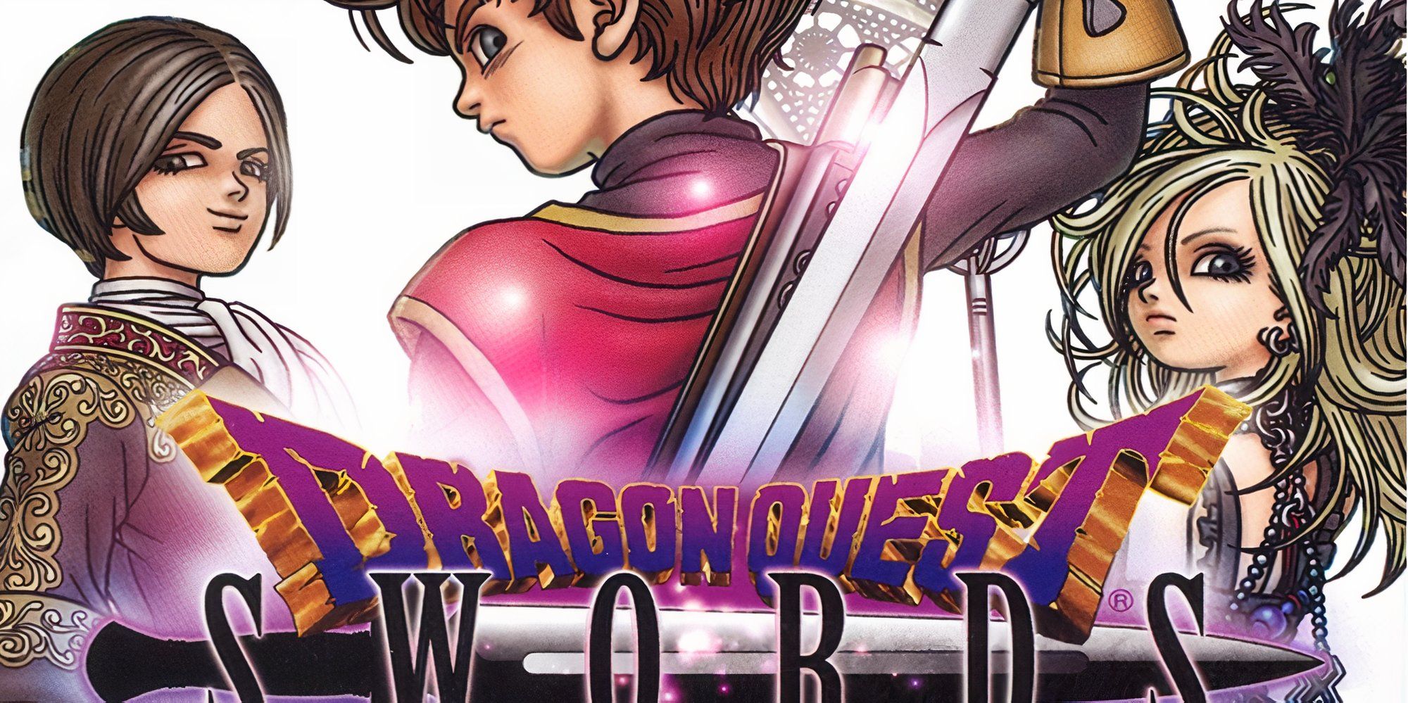 Promo art featuring characters in Dragon Quest Swords The Masked Queen and the Tower of Mirrors