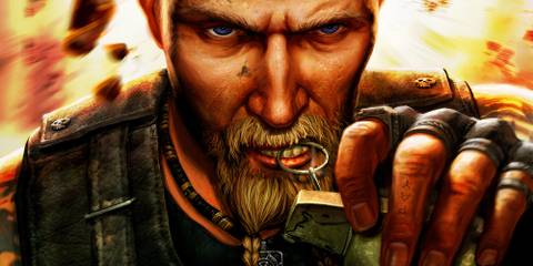 Promo art featuring Mattias  in Mercenaries 2 World In Flames