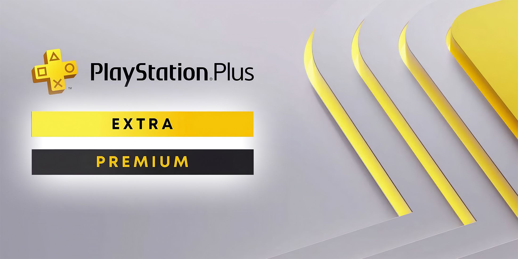 PS Plus with glowing Extra and Premium logos