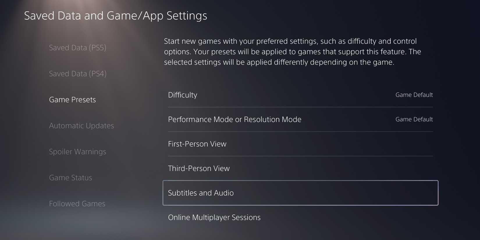 ps5-game-presets-full-menu