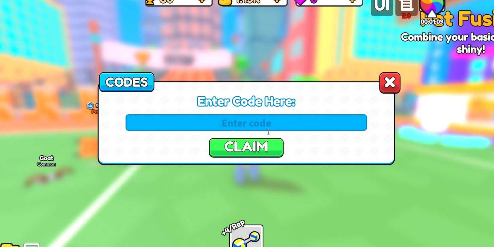 Push a Car the codes tab