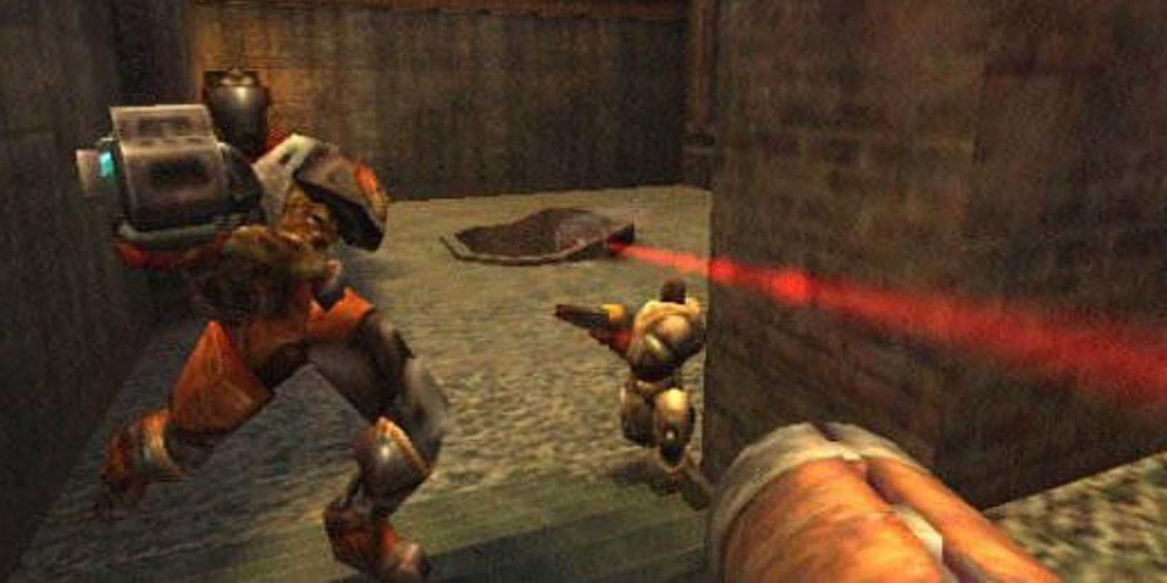 Quake 3 Arena Rocket Launcher and beam