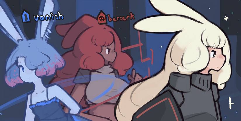 Official art of the Defender, Bruiser, and Assassing Rabbits from Rabbit and Steel