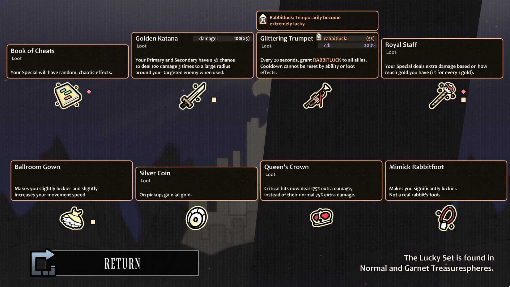 Rabbit and Steel Lucky Item Set