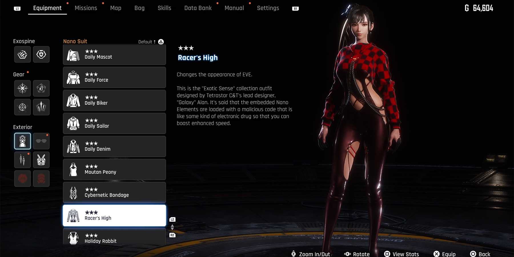 Scarlet Racers High Stellar Blade: All Nano Suits (& How to Unlock Them)