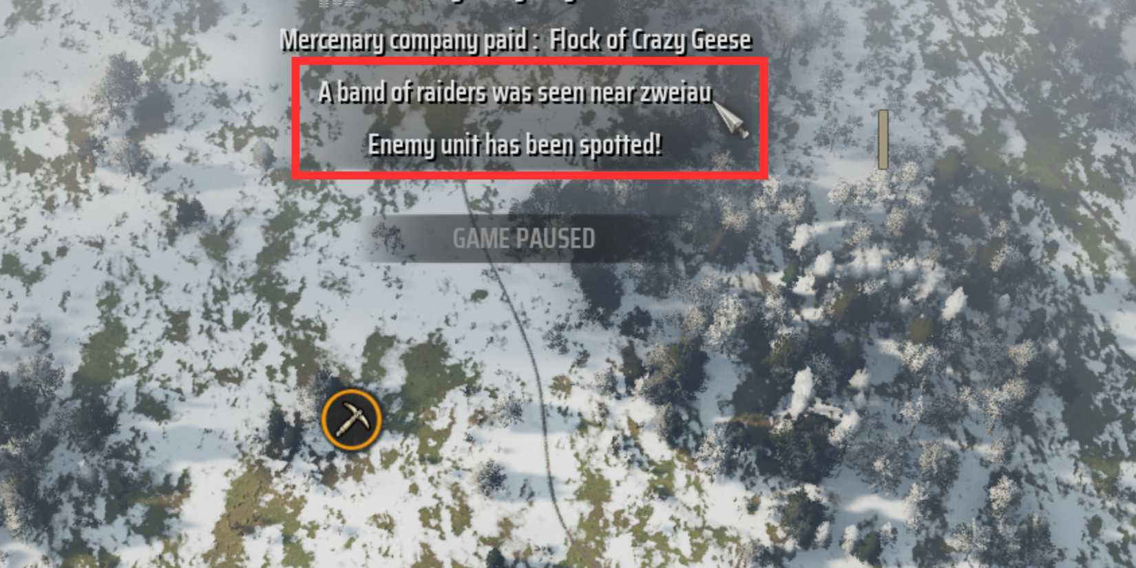 raiders appearing messages in manor lords