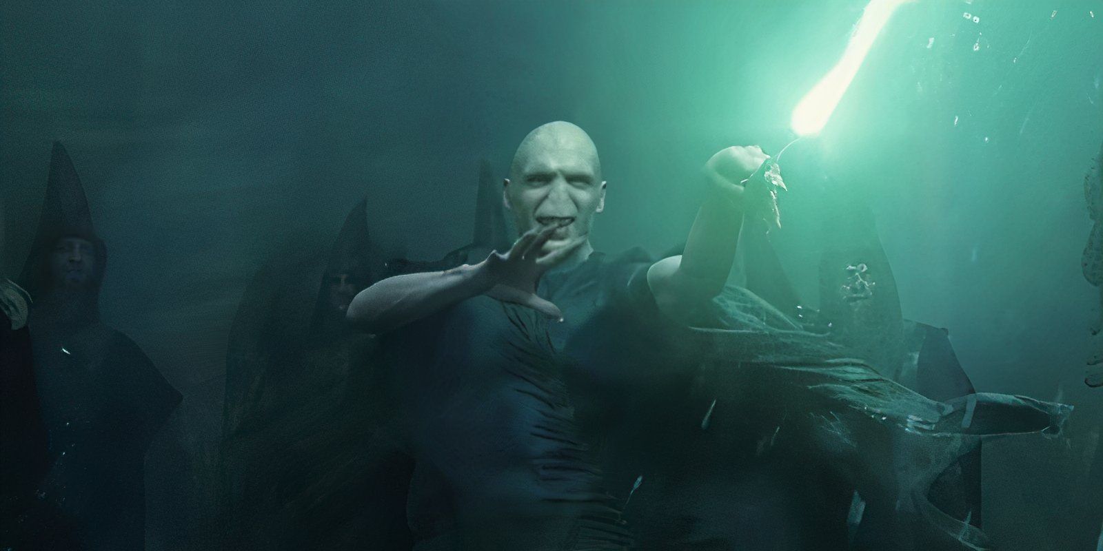 Ralph Fiennes as Voldemort in Harry Potter and the Goblet of Fire