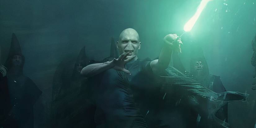 Ralph Fiennes as Voldemort in Harry Potter and the Goblet of Fire