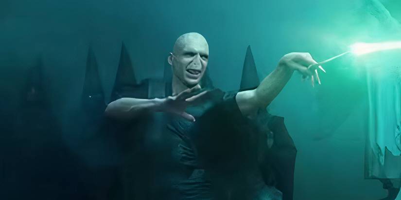 Ralph Fiennes as Voldemort in Harry Potter and the Goblet of Fire