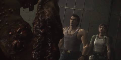 rebecca and billy facing a monster in re zero