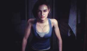 Resident Evil 3 Remake Jill Valentine looking in the mirror