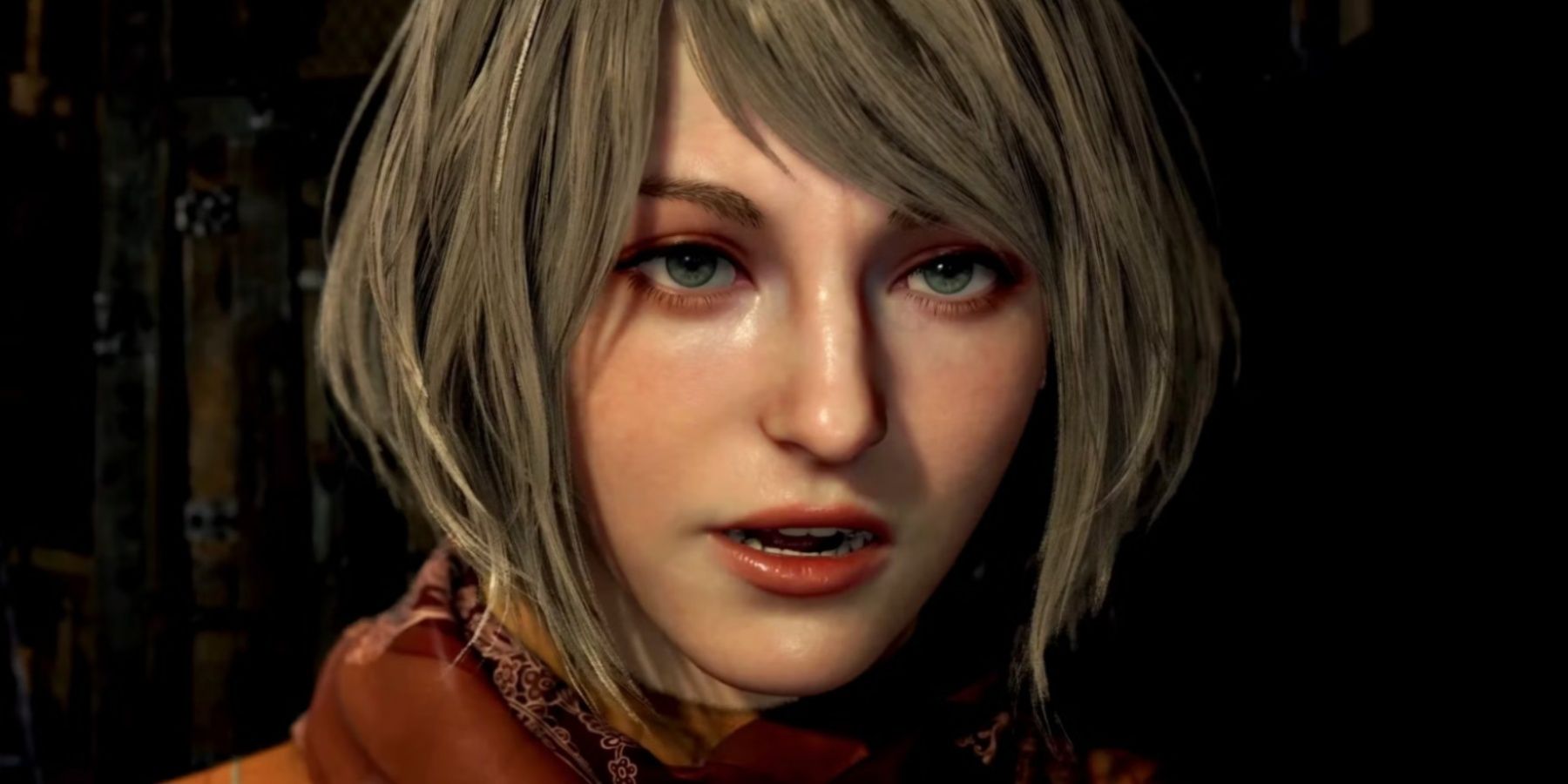 Resident Evil 4 Remake closeup of Ashley Graham