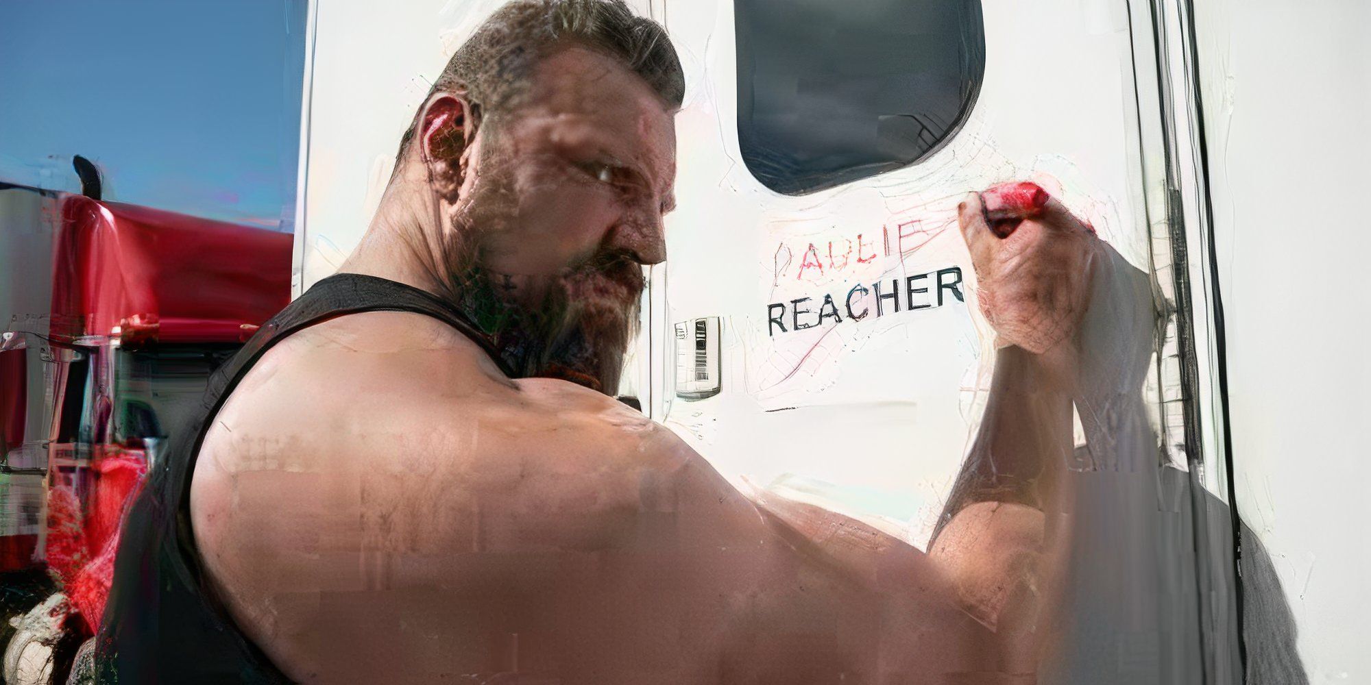 richters writing paulie on ritchson's trailer