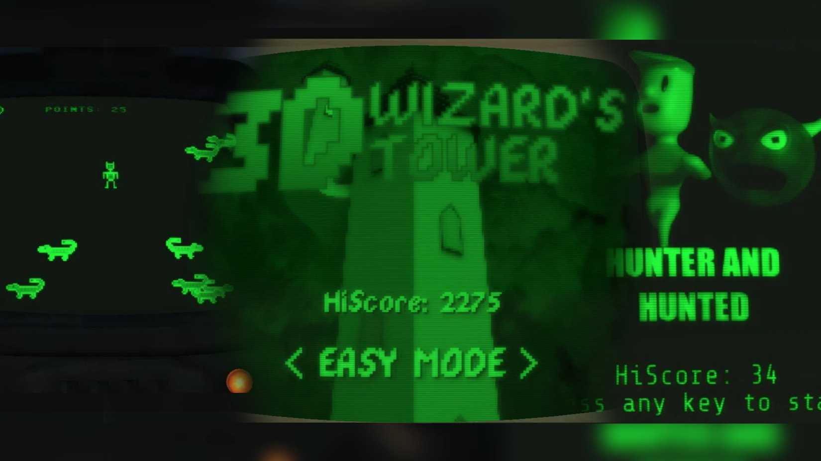 RoB the Robot Hunter and Haunted 3D Wizard's Tower pip-boy holotape mini-games