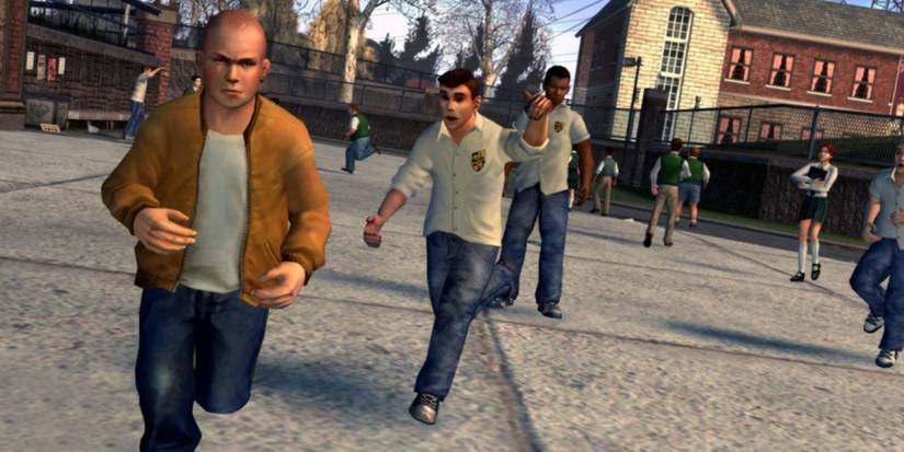 jimmy running away from other students in bully