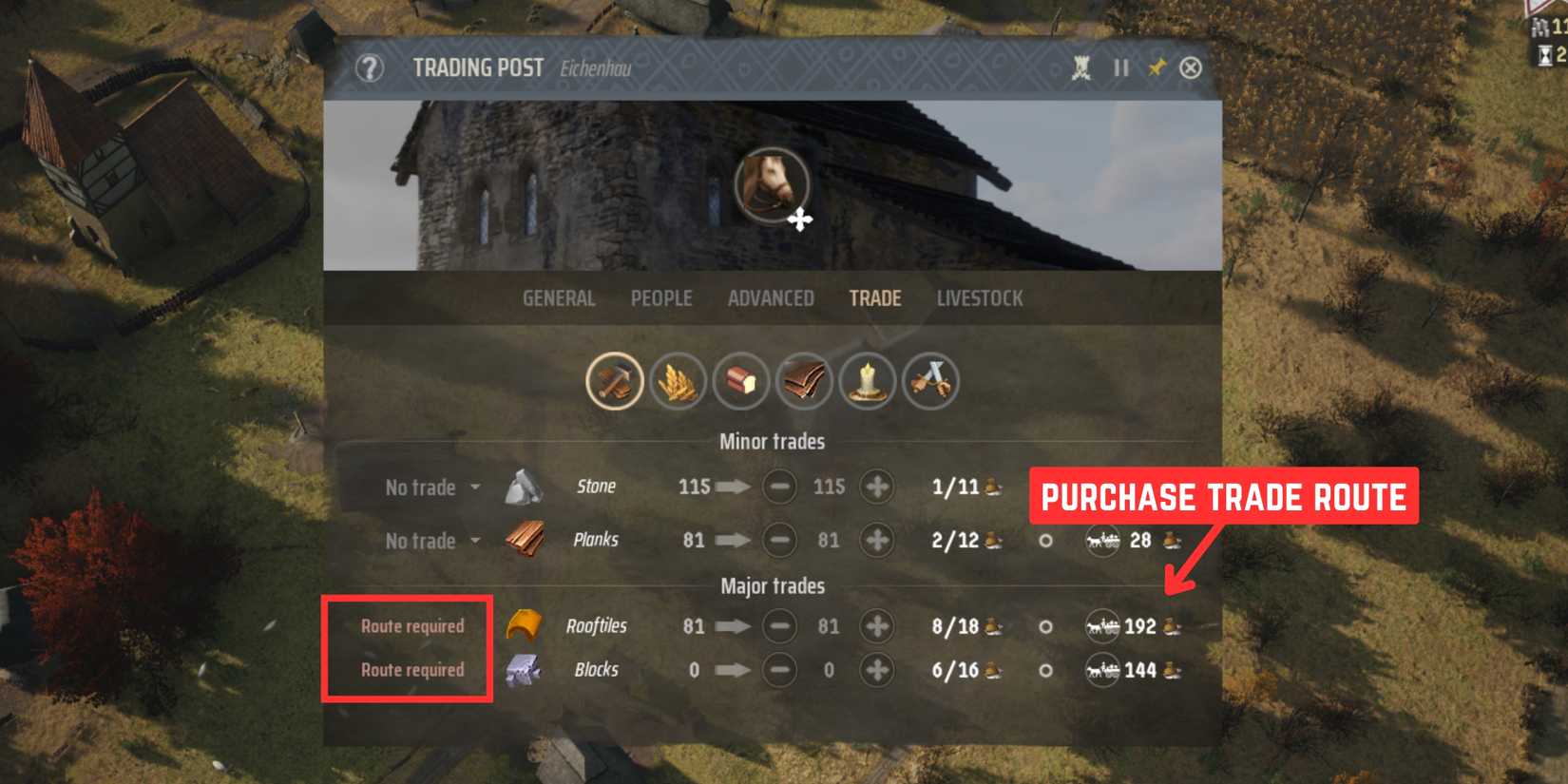 route required in manor lords