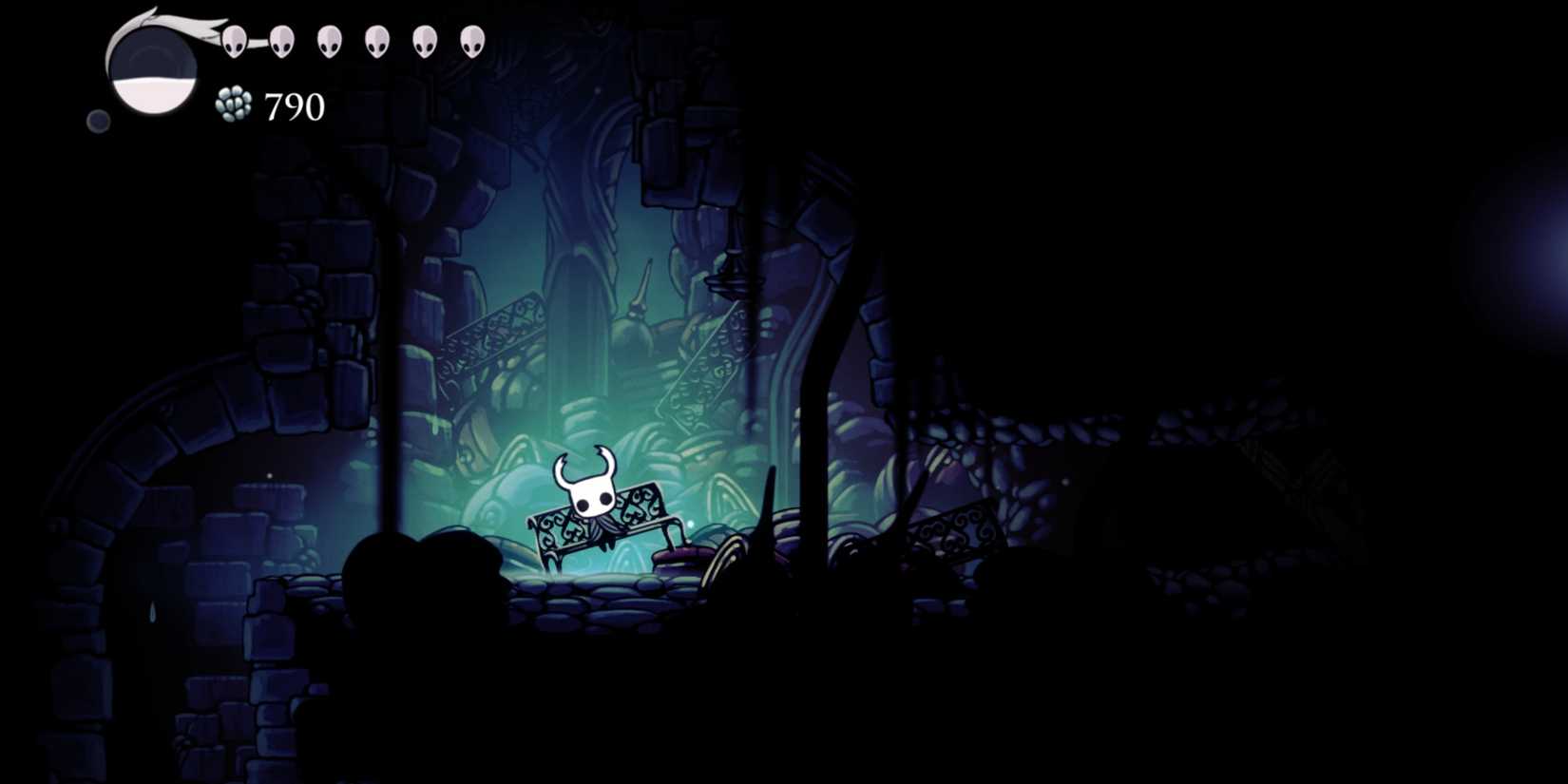 Royal Waterways bench tilted and knight sitting on it