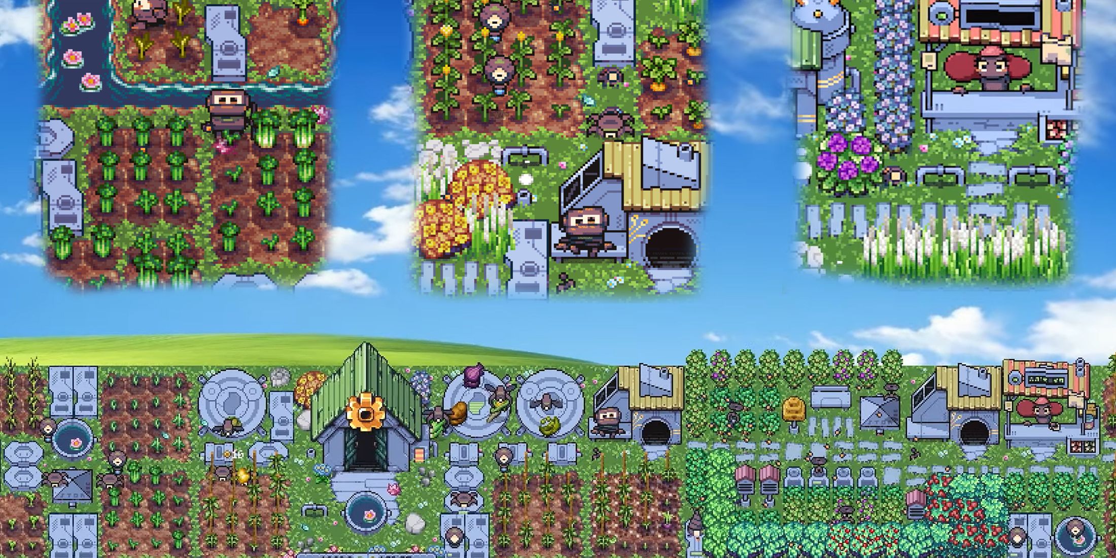 Rusty's Retirement desktop idler farming sim work while it plays productivity game