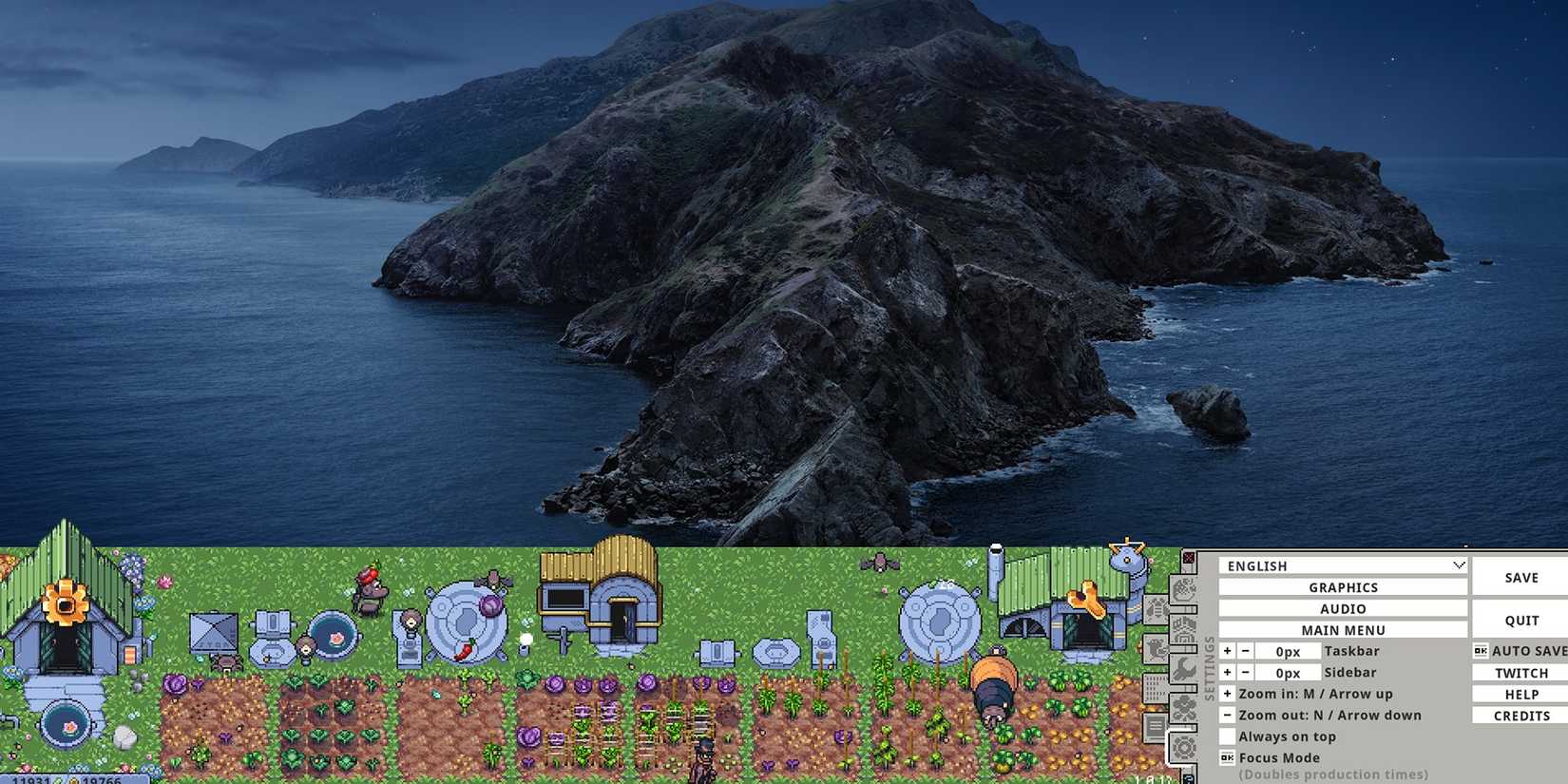 Showcasing Focus Mode option in Rusty's Retirement