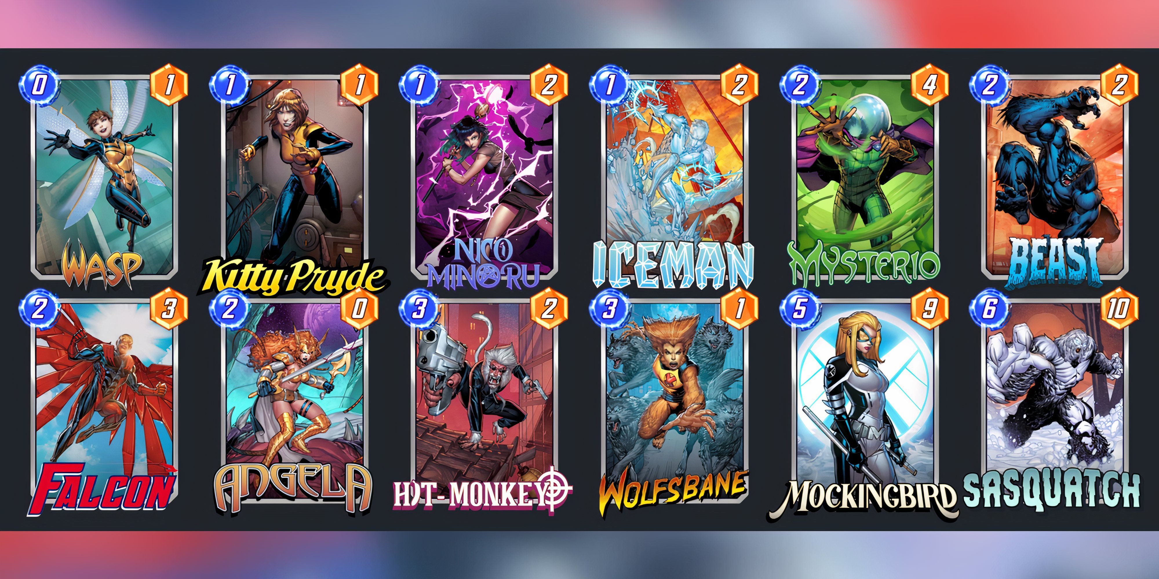 the best cards for a sasquatch deck in marvel snap.