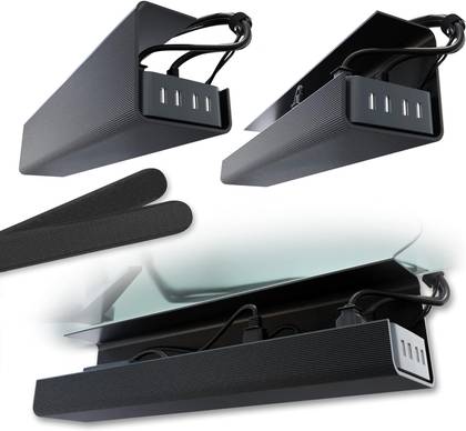 Scandinavian Hub No-Screw Under Desk Cable Management Tray