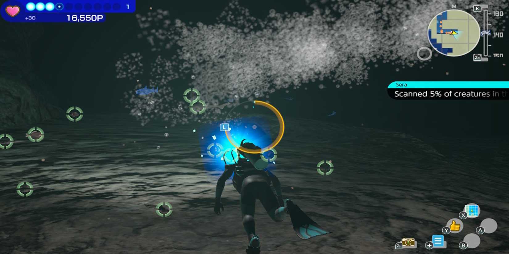 Scanning all creatures in the area Endless Ocean Luminous