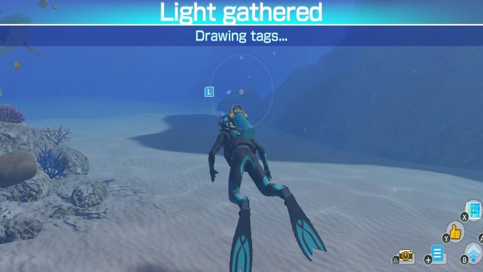 Scanning Creatures to Fill the Light Meter in Endless Ocean Luminous