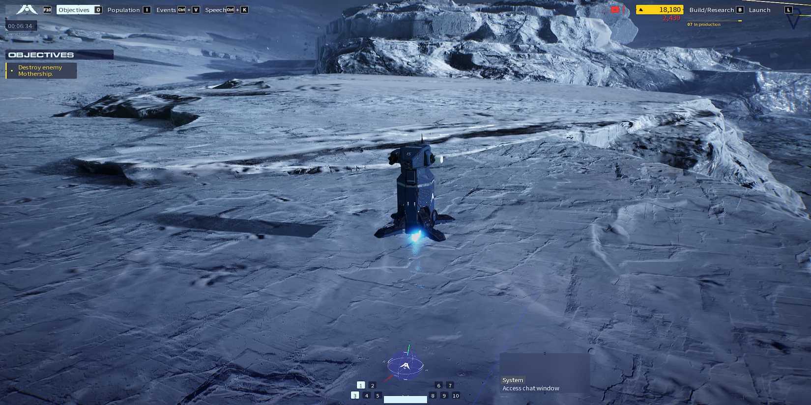 A Hiigaran Turret Landing On A Surface