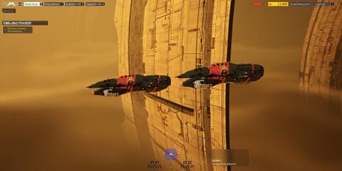 Two Missle Frigates Aiming At Enemy Ships 