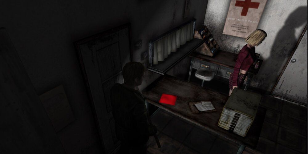 James and Maria in a dark safe room 